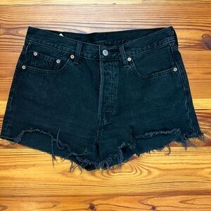 Levi’s 501 Black Denim Shorts Size W29